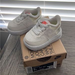 Force 1 Crater White/White-Orange Size 2c